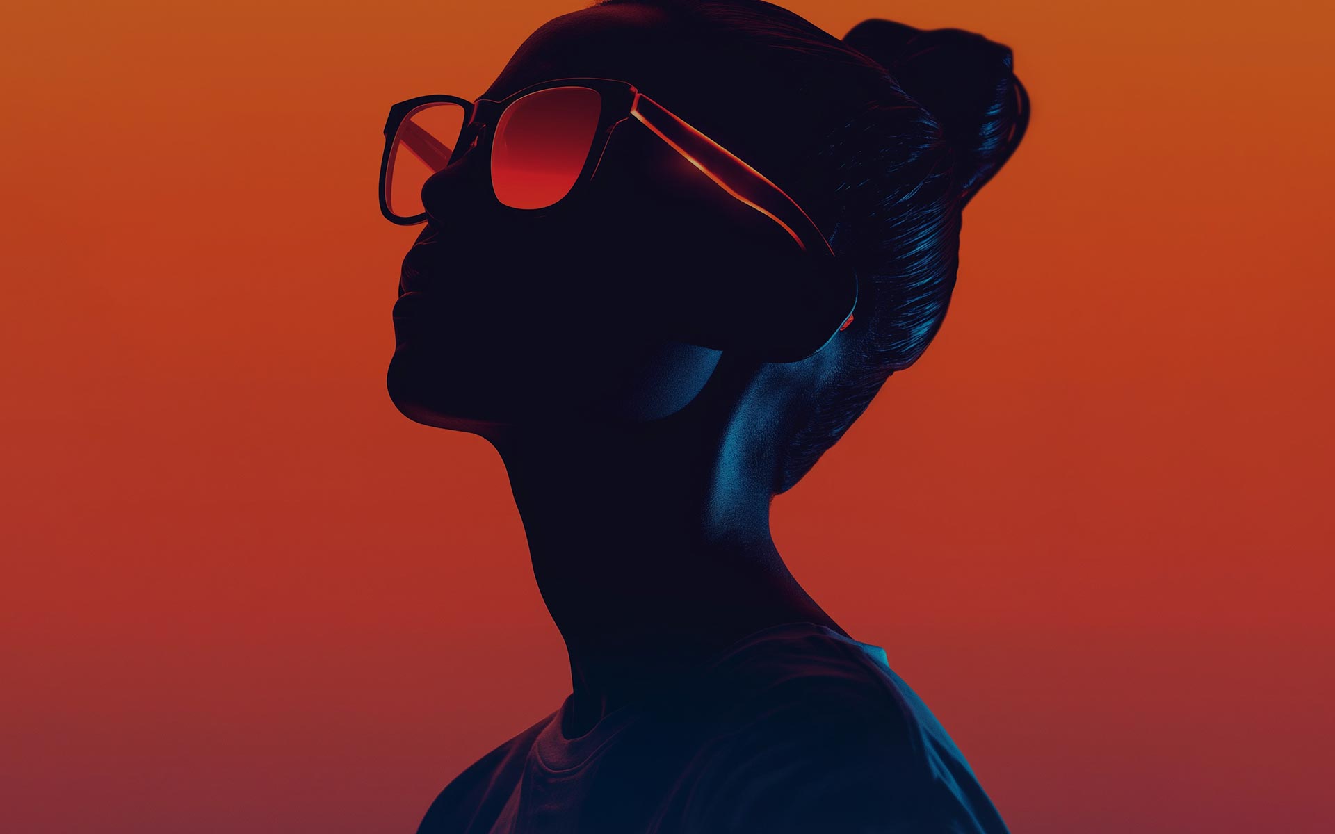 A beautiful woman in a transparent shawl.